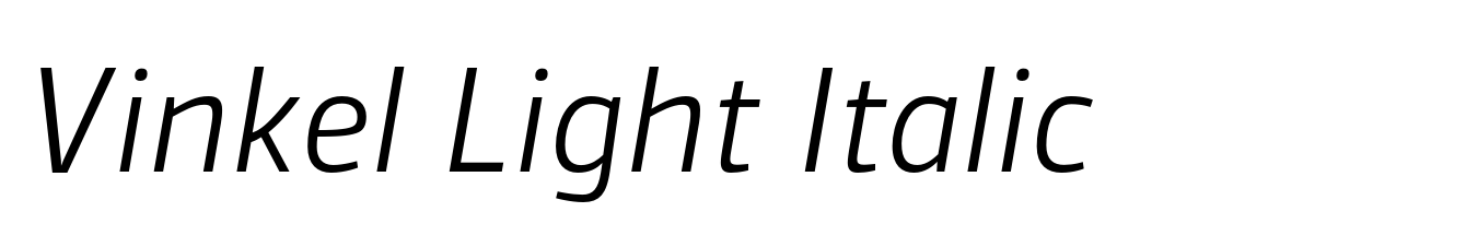 Vinkel Light Italic
